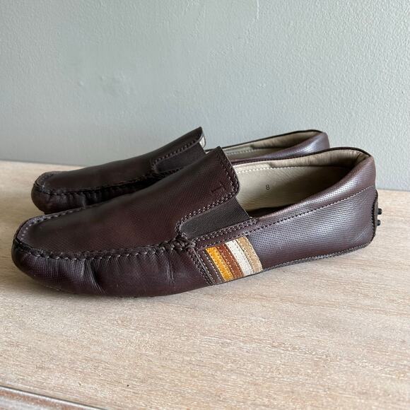 Tod’s Men’s Leather Driving Loafers, Moccasin Style Size 8, Made in Italy, Brown main image 6
